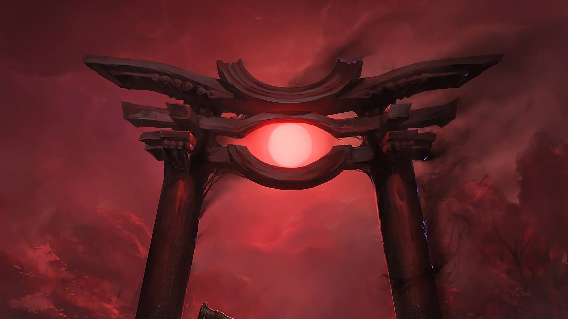 mtg blood moon, red moon backgrounds