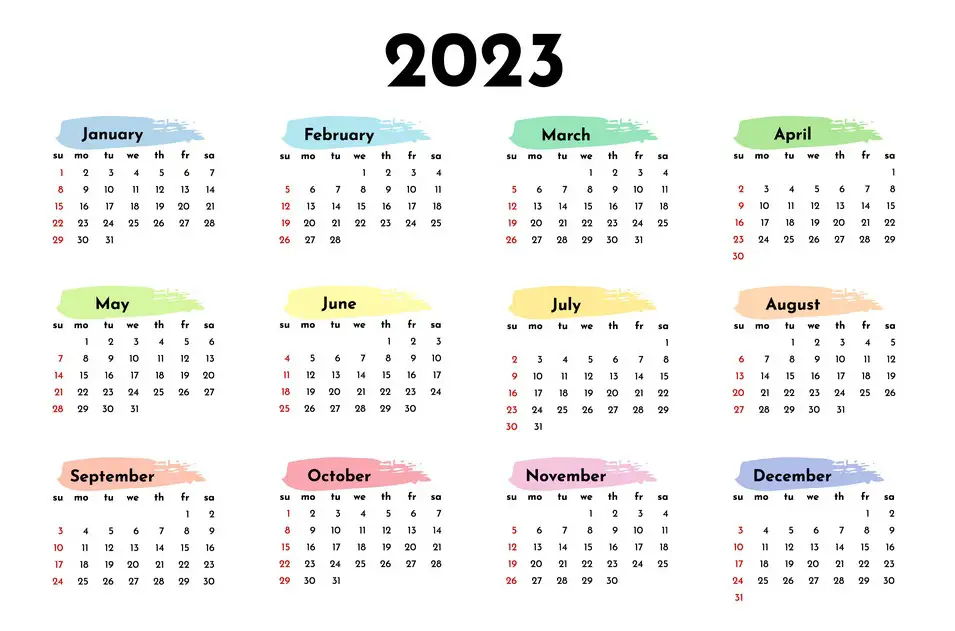 year calendar 2023 wallpaper