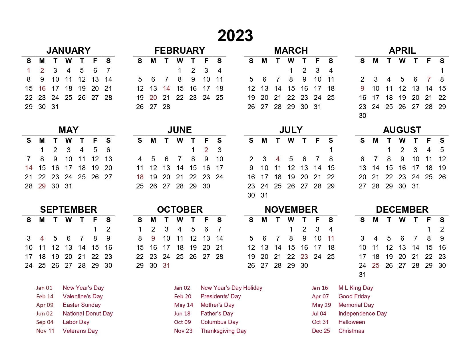 printable 2023 calendar wallpaper