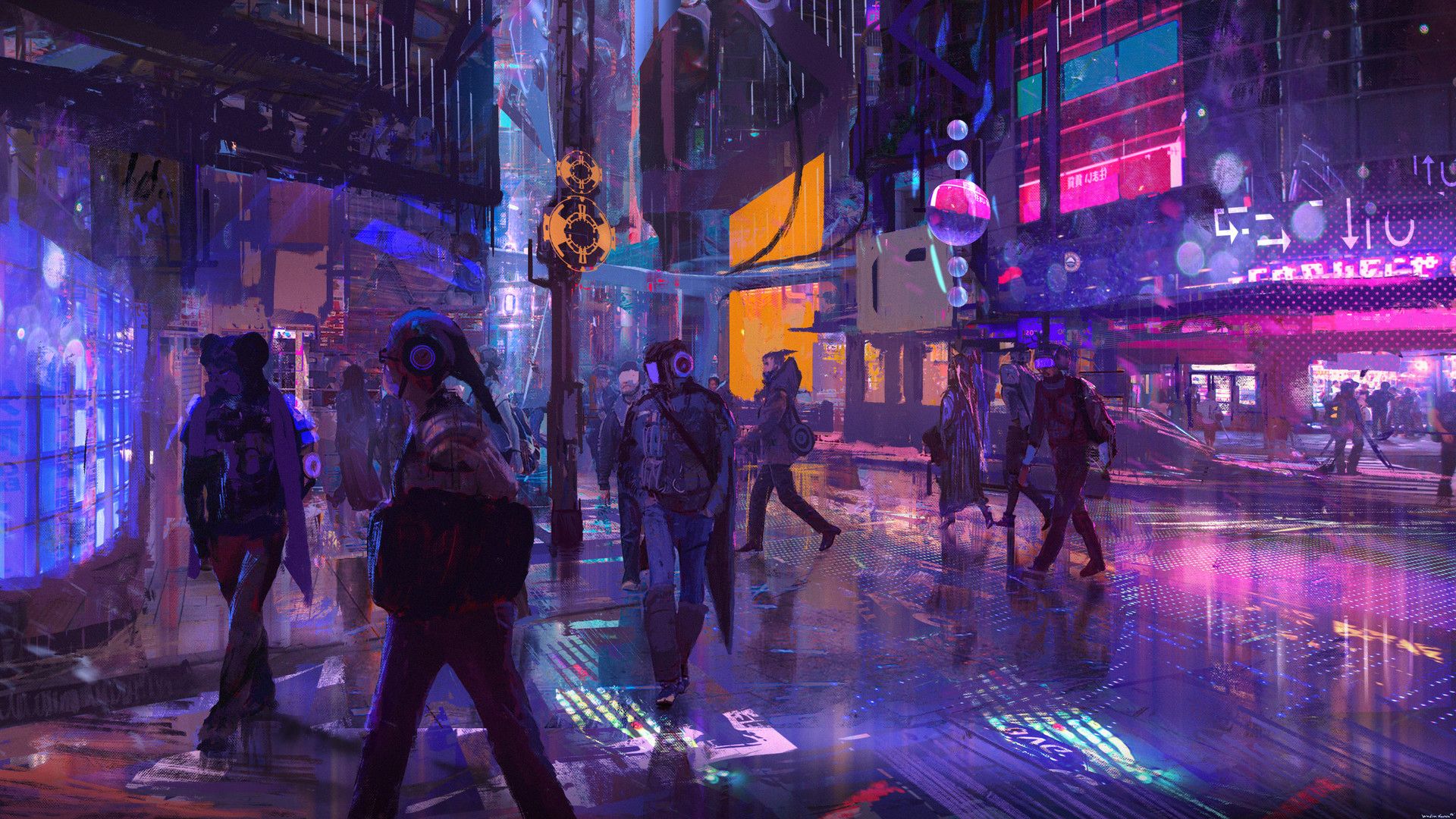 cyberpunk landscape wallpaper