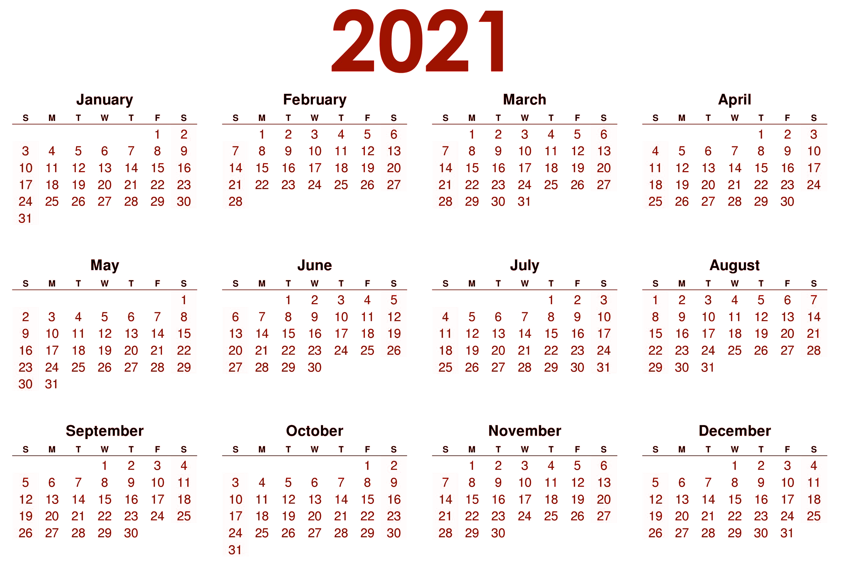 how to make a 2021 calendar