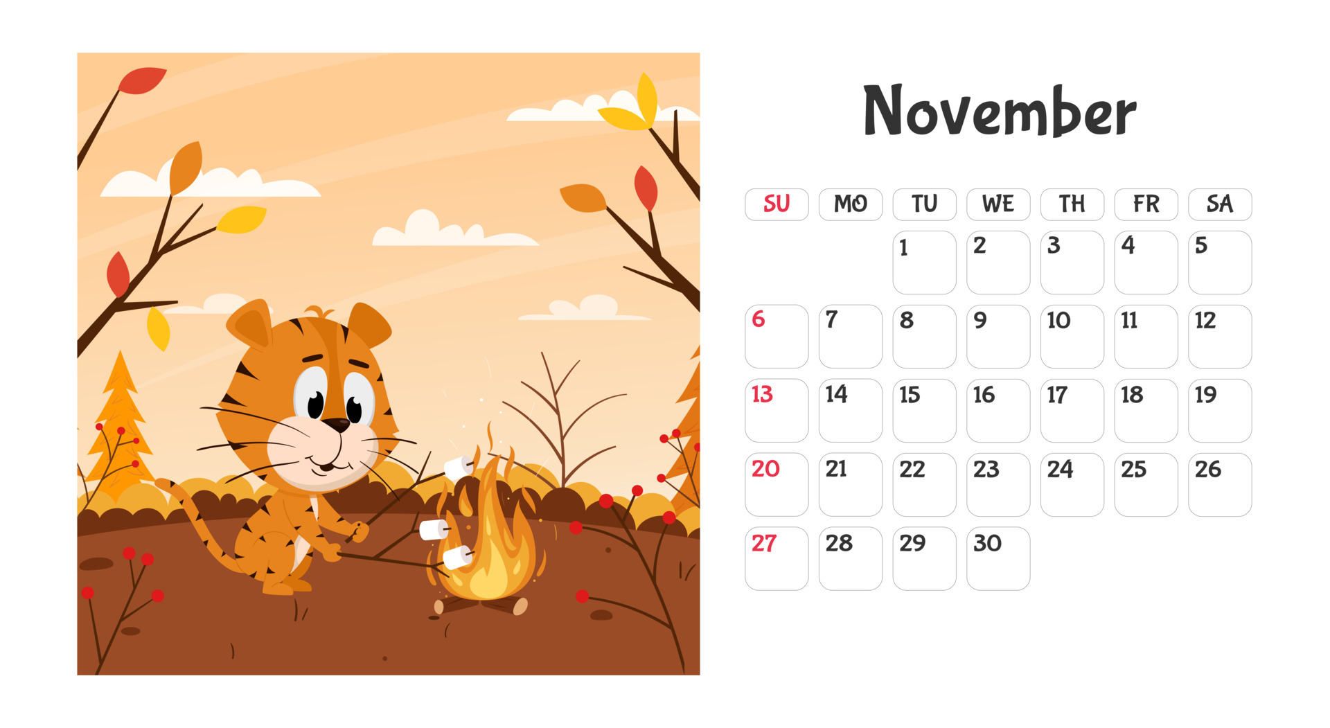 November 2022 Desktop Calendar Wallpapers • TrumpWallpapers