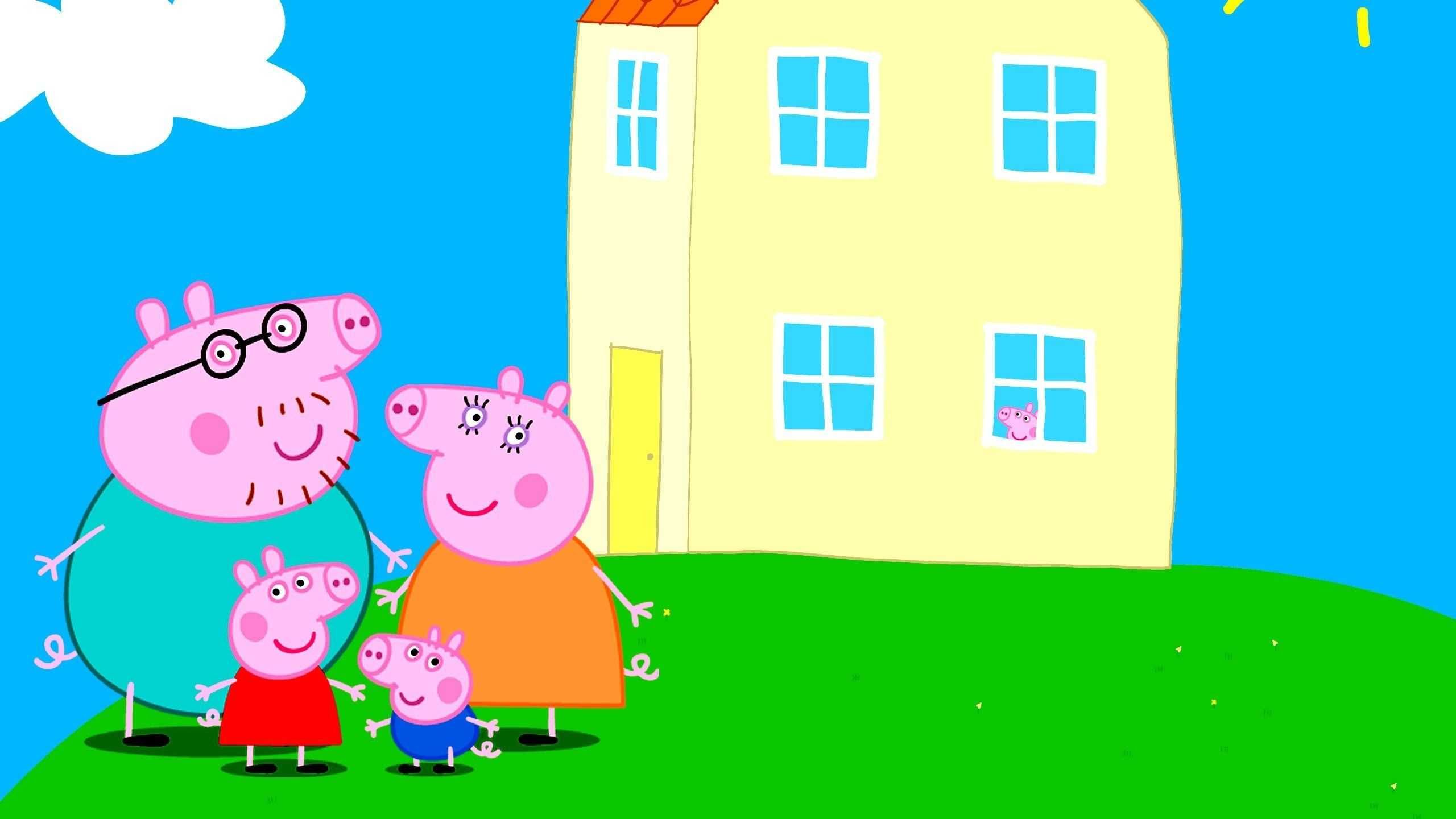 background peppa pig house wallpaper