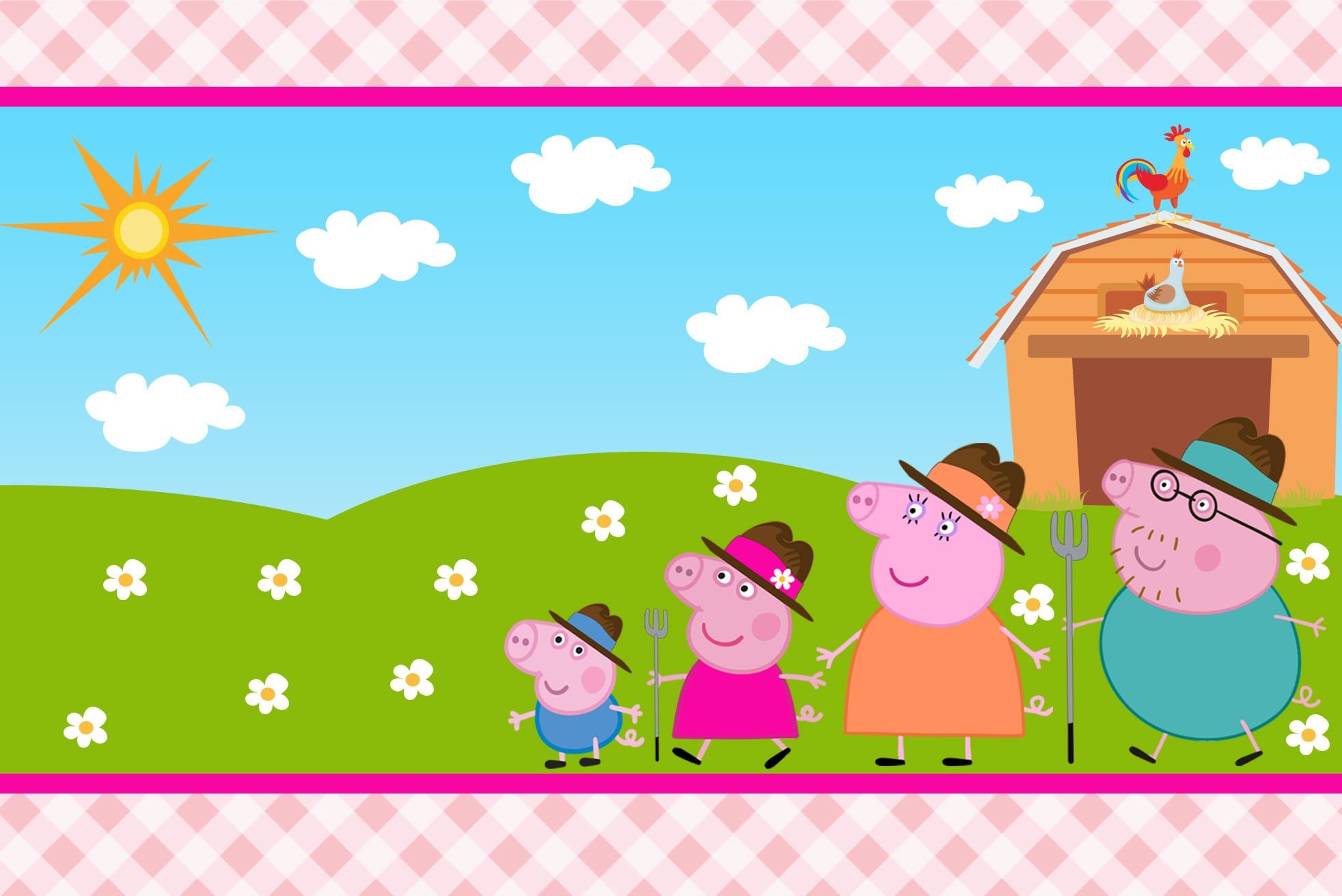 peppa pig wallpaper background house