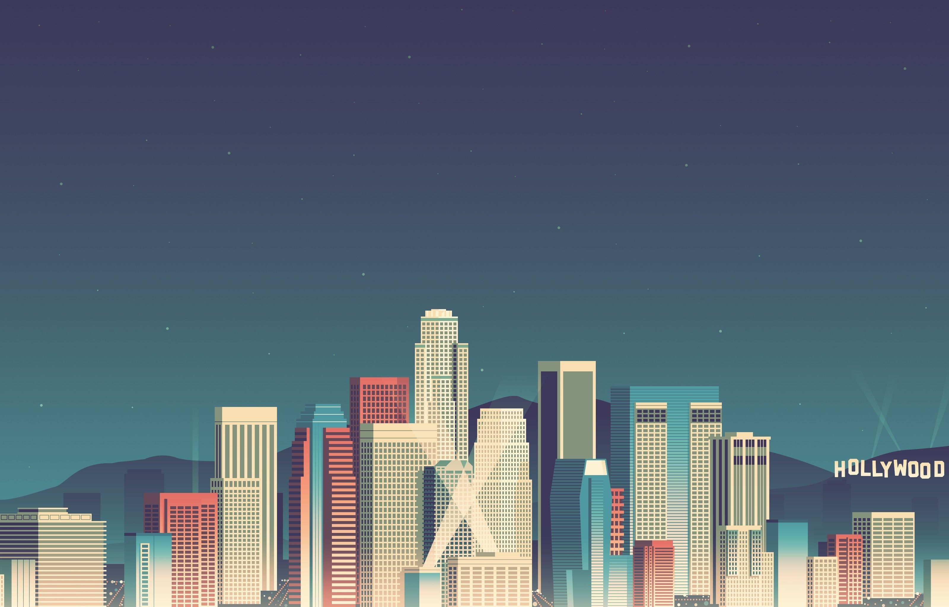pixel art city background