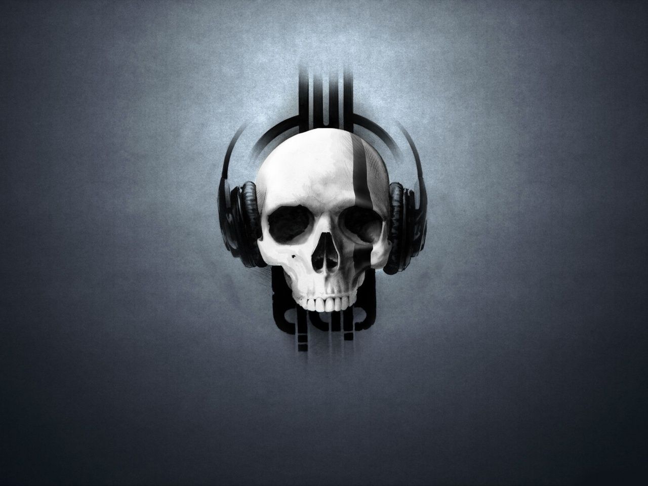 music skull wallpaper