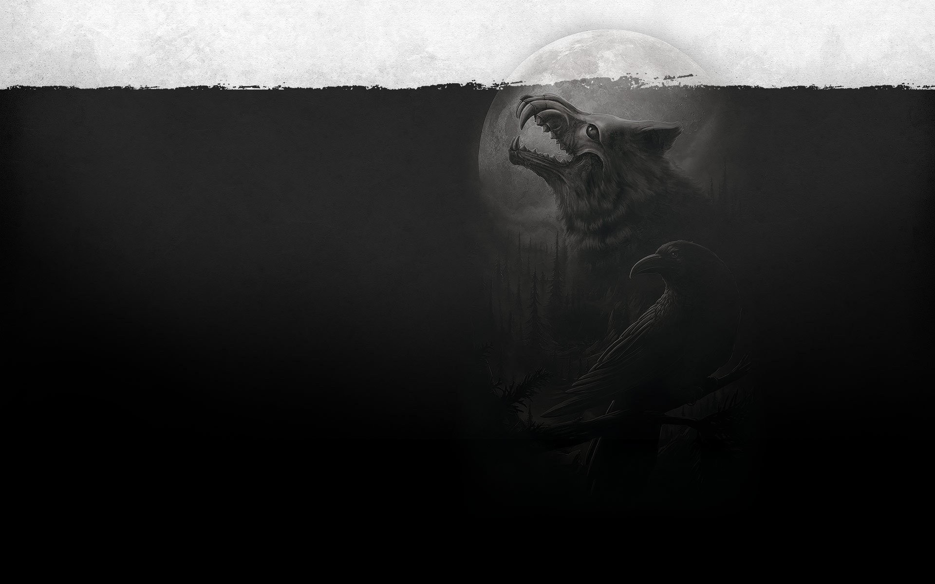 wolf wallpaper black and white