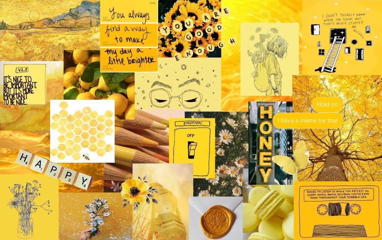 yellow aesthetic wallpaper honey