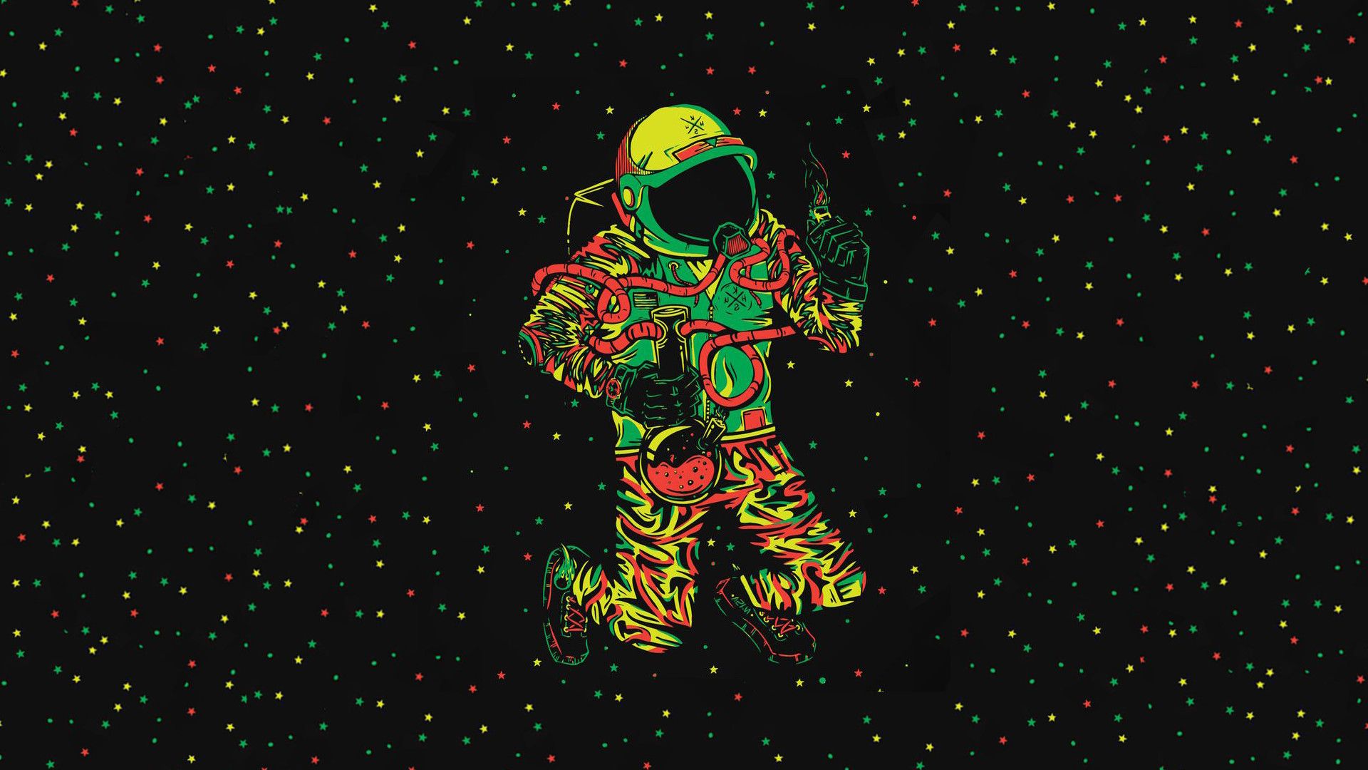 cartoon astronaut wallpaper