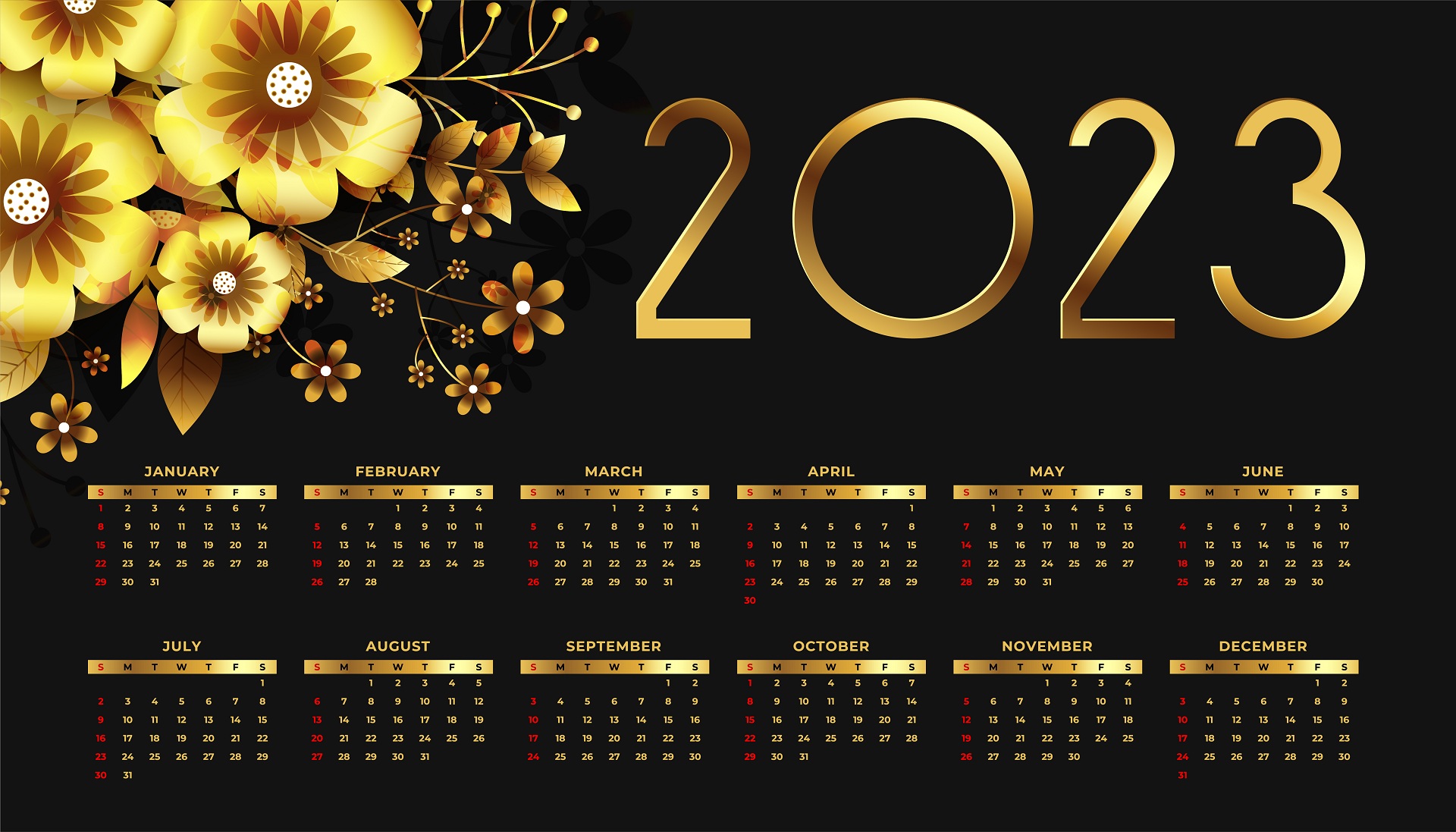 custom calendar 2023 wallpaper