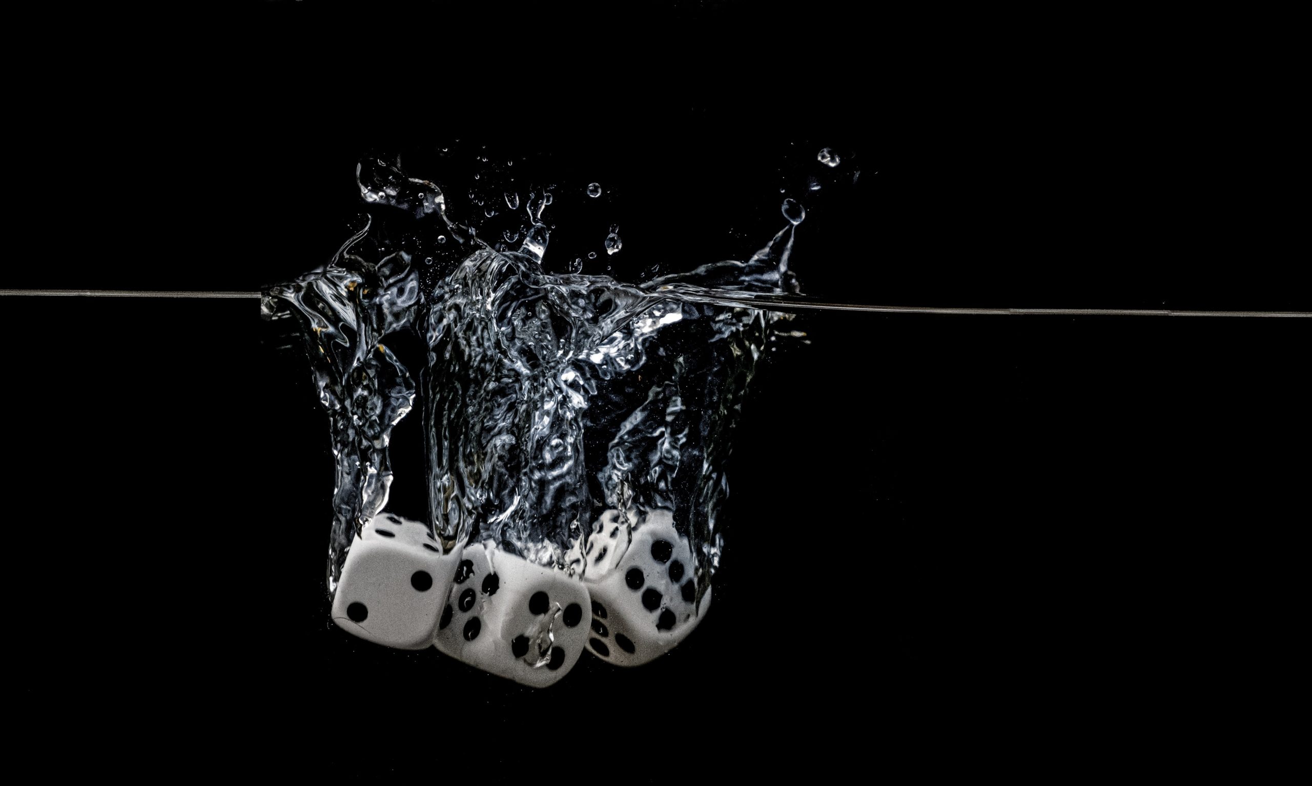 dice in water wallpapers