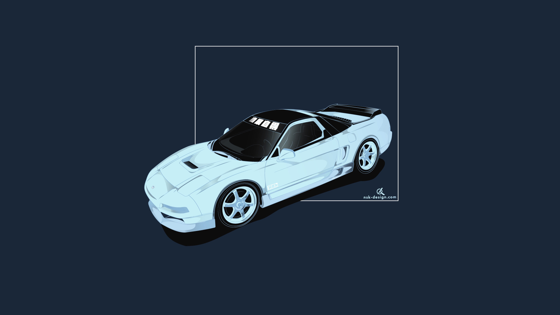 Anime Car, Racing Car, White Car, Wheels, Sport Car, Vehicle, Spoiler