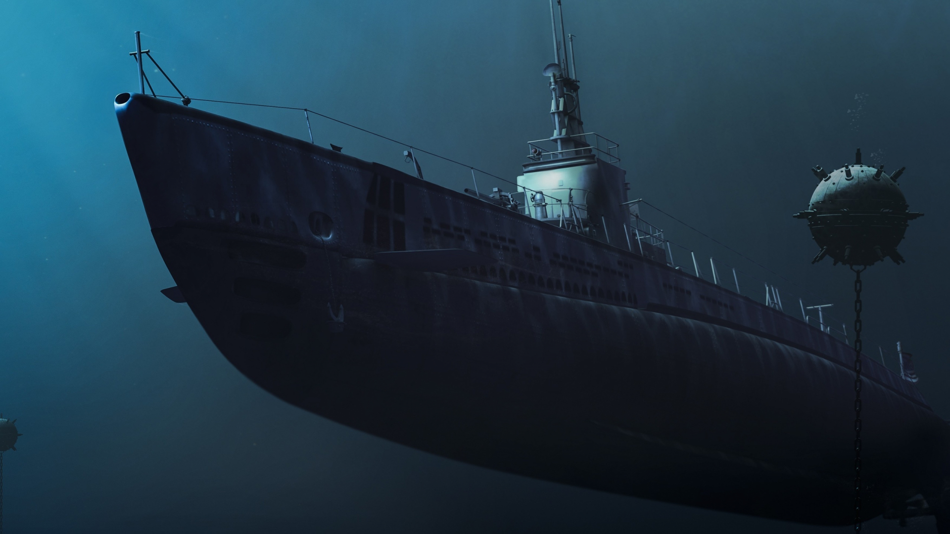 stormy sea submarine wallpaper